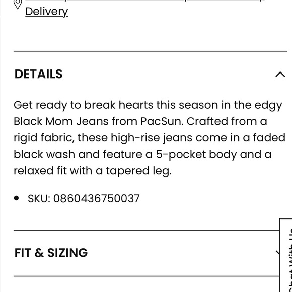 PacSun Hi-Rise Relaxed Fit Cropped Capri Mom Jean Faded Black Size 23 - Picture 6 of 11